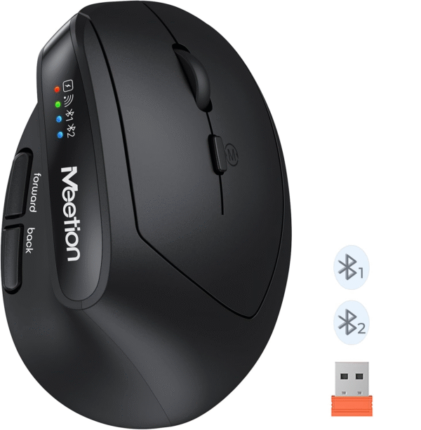 Meetion BTM008 Ergonomics Vertical Wireless Mouse - Image 3