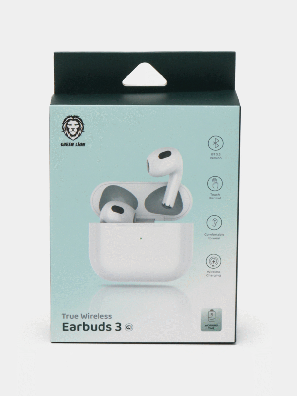 Green Lion G-Pro Earbuds 3 - White - Image 2