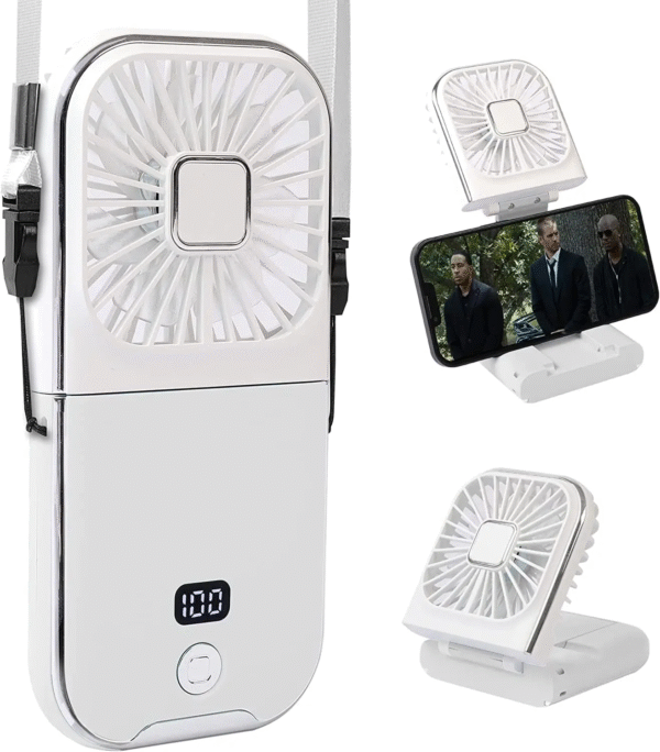 Mini Fan Portable,Handheld Fan Rechargeable Foldable - Image 2