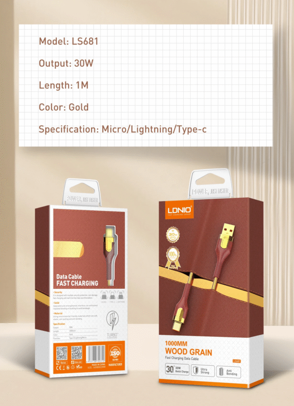LDNIO Lightning Fast Charging and Data Transfer Cable - Image 5