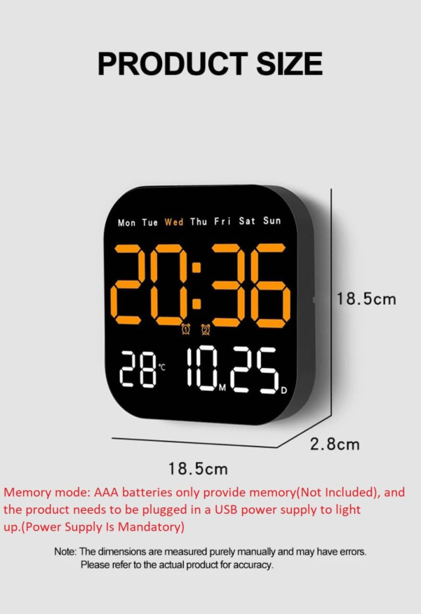 Plastic Digital LED Wall Clock - Image 4