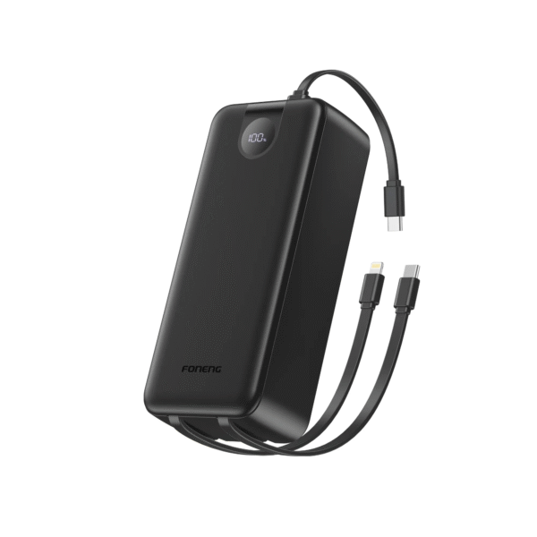 PX108 30000mAh Power Bank with 3 Built-in Cables (22.5W) - Image 2