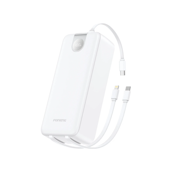 PX108 30000mAh Power Bank with 3 Built-in Cables (22.5W) - Image 3