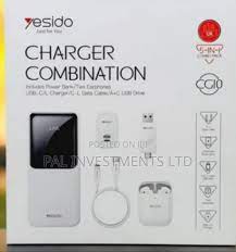 YESIDO CG10 5 in 1 10000mAh Power Band Set with TWS Earbuds / Wall Charger / Cable / USB Drive - Image 3
