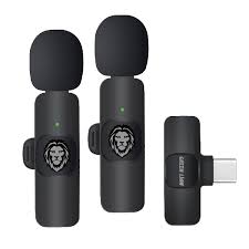 Green Lion 3 in 1 Wireless Microphone - Black