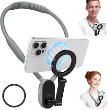 YESIDO C332 Neckband Bracket Anti Shake Foldable Magnetic Stand for Smartphone Action Camera - Image 3